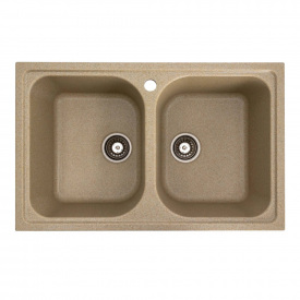 Гранітна мийка для кухні Platinum 7950 Equatoria, глянець, бежевий