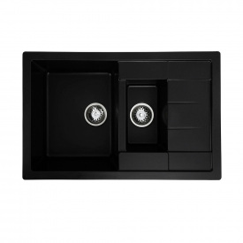Мийка кухонна Platinum 7850W TOSKANA граніт, чорний