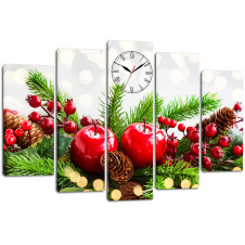 Настінний годинник-картина на полотні Декор Карпати 80x120 см (chf20)