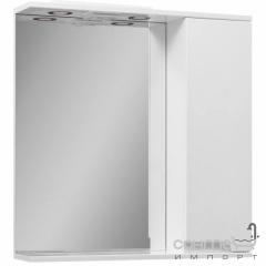 Зеркало с полочкой, шкафчиком и LED-подсветкой Mirater Верона 60 белое, правостороннее Івано-Франківськ