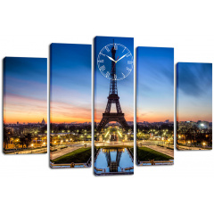 Настінний годинник-картина на полотні Декор Карпати 80x120 см (chf46) Черновцы