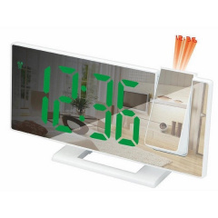 Годинник настільний електронний з проекцією та будильником Gaosuo DS-3618LP LED White Жмеринка