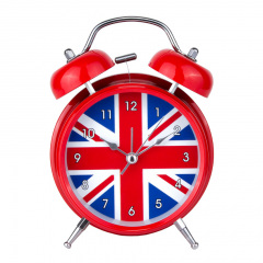 Годинник настільний Clock з будильником Моен Британський прапор Тихий хід 16х11,7х5,5 см Червоний (19151) Николаев