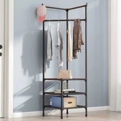 Кутова вішалка для одягу RIAS Corner Coat Rack 180х45х45см Black (3_04420) Оріхів
