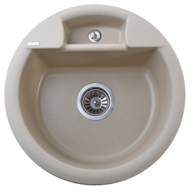 Гранітна мийка Globus Lux GURON 480 мм, слонова кiстка