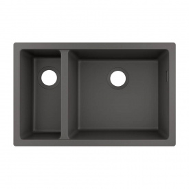 Мийка кухонна Hansgrohe S51 S510-U635 під стільницю, сірий камінь (43433290)
