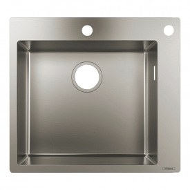 Мийка кухонна Hansgrohe S711-F450 на стільницю 2x35, 550х500 мм, сталь (43305800)