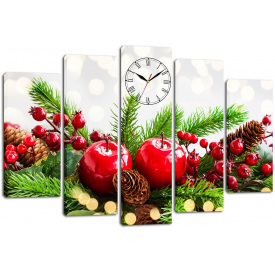 Настінний годинник-картина на полотні Декор Карпати 80x120 см (chf20)