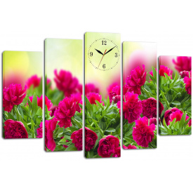 Настінний годинник-картина на полотні Декор Карпати 80x120 см (chf28)