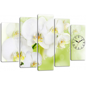 Настінний годинник-картина на полотні Декор Карпати 80x120 см (chf4)