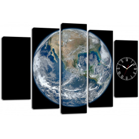 Настінний годинник-картина на полотні Декор Карпати 80x120 см (chf62)