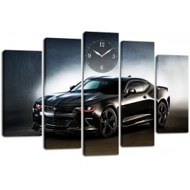 Настінний годинник-картина на полотні Декор Карпати 80x120 см (chf18)