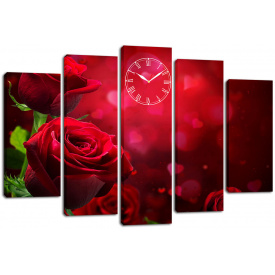 Настінний годинник-картина на полотні Декор Карпати 80x120 см (chf1)