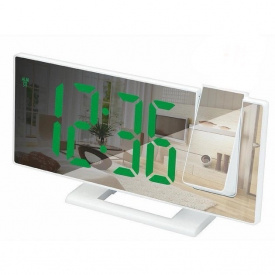 Годинник настільний електронний з проекцією та будильником Gaosuo DS-3618LP LED White