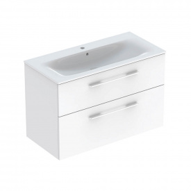 Тумба Geberit Selnova Square 1000х500 мм, з умивальником, білий (501.244.00.1)