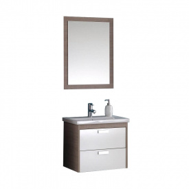 Тумба з умивальником Kolpa San Sara 62 Tex Dark + Дзеркало (507840)