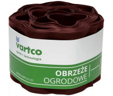 Стрічка бордюрна садова VARTCO 20 см 9 метрів коричнева