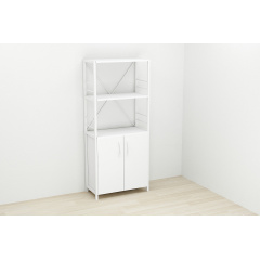 Етажерка 3/60 Ferrum-decor Серії Конект з тумбою 144x60x28 Білий ДСП (FD1028) Київ