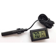 Термогігрометр цифровий з виносним датчиком 1,5 м Termo Ho вологомір термометр чорний (Ч050791) Бушево