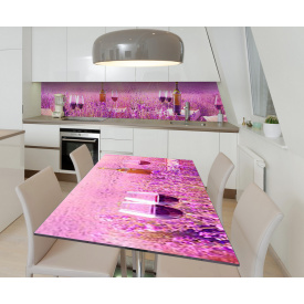 Наклейка виниловая на стол Zatarga "Лавандовое вино" 600х1200 мм