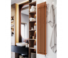 Радиатор электрический Terma ROLO ROOM 1800x480 True Cooper, тен MOA BLU с левой стороны