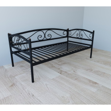 Кровать-тахта металлическая Tobi Sho VERONA Lux односпальная 200X90 Черный