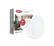 Світильник світлодіодний настінно-стельовий Maxus Ceiling light 18W 4100K C Білий (1504)