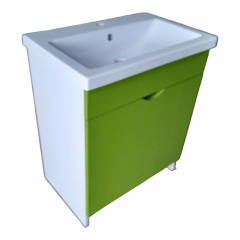 Тумба Mikola-M пластик 2.0 з кошиком під умивальник Como HPL 1111 gloss 70 см Бердичев