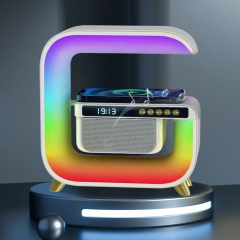 Настільна смарт лампа G-Smart Light HM-G3 RGB з бездротовою зарядкою та Bluetooth колонкою 15W White (3_04502) Березнегувате