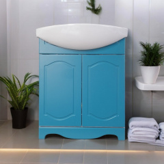 Підлогова пластикова тумба Classik-5.0-Ral 5018-65см TheMix Кривий Ріг