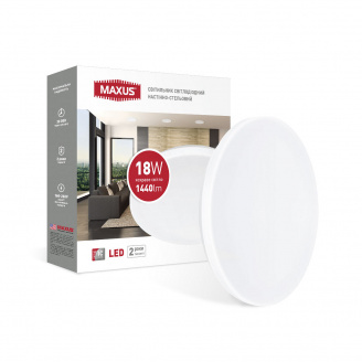 Світильник світлодіодний настінно-стельовий Maxus Ceiling light 18W 4100K C Білий (1504)