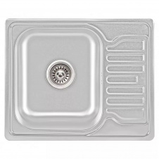 Кухонная мойка WEZER 5848(08) Decor 580x480x180 мм с сифоном и крылом