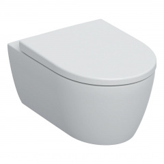 Унитаз подвесной Geberit iCon, закрытая форма, Rimfree, с сиденьем с крышкой, белый Харків