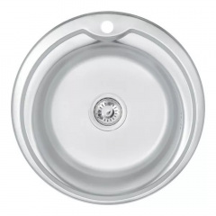 Кухонная мойка WEZER 510(08) Satin 510x180 мм с сифоном, круглая Запоріжжя