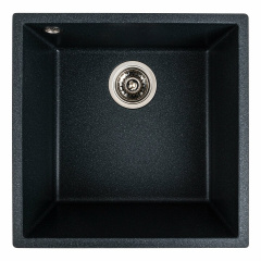 Гранитная мойка для кухни Platinum 4040 RUBA матовая антрацит Енергодар