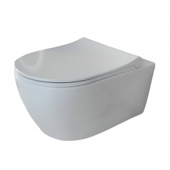 Унитаз подвесной безободковый с крышкой Quarter Bath Deep, белый Київ