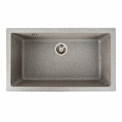 Гранитная мойка для кухни Platinum 7945 Paruana матовая прямоугольная, серая Обухів