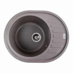 Гранитная мойка для кухни Platinum 6250 SOUL матовая овальная, с крылом, дюна Хмельницкий