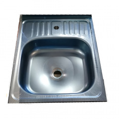 Мойка кухонная UA 5060 600х500х140 мм Polish, нерж.сталь, накладная, прямоугольная Бородянка