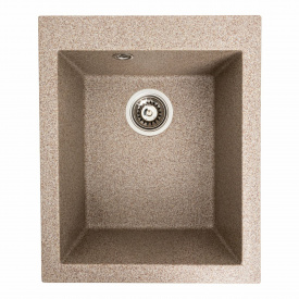 Гранитная мойка для кухни Platinum 4150 SOKIL матовая карамель