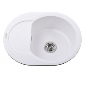 Гранитная мойка Globus Lux MORAINE белый 600х470мм-А0007