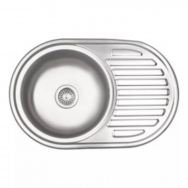 Кухонная мойка WEZER 7750(08) Decor 770x500x180 мм с сифоном и крылом