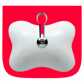 Умывальник подвесной Laufen Flora Kids 45, белый/красный (H8150310621041)