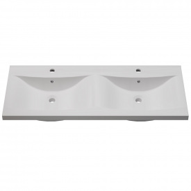 Раковина глянцевая врезная Amidicon Liza 120 1202х480 из литого камня двойная