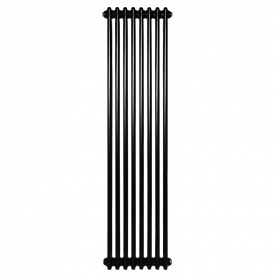 Вертикальный дизайнерский радиатор отопления ARTTIDESIGN Bari II 8/1800/380/50 чёрный матовый
