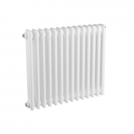 Дизайнерский радиатор Luxrad COLUMNUS 600x650 мм трехтрубный RAL 9016 белый 815 Вт подкл. ZDP (низ справа 50 мм)