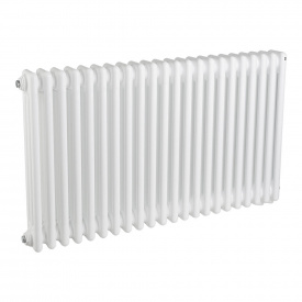 Дизайнерский радиатор Luxrad COLUMNUS 600x1010 мм трехтрубный RAL 9016 белый 1280 Вт подкл. ZDP (низ справа 50 мм)