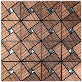 Самоклеющаяся алюминиевая плитка Sticker Wall 300х300х3 мм Разноцветный (SW-00001927)