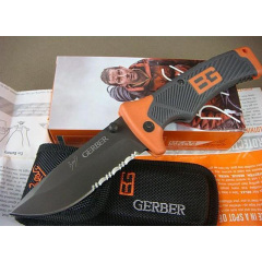 Ніж складаний кишеньковий туристичний з чохлом Gerber Bear Grylls Львів