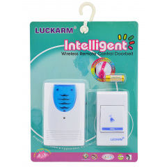 Беспроводной дверной звонок Luckarm Intelligent 8203 от батареек White-Blue Королево